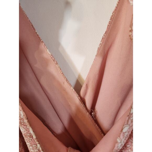 B. Darlin Y2K $70 Size 13 Pink White Ditzy Floral Fit & Flare Ruffle Hem Dress - Picture 8 of 11